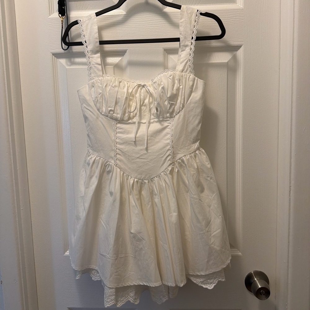 Elegant Cream Mini Dress